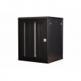 Шкаф 19" телекоммуникационный настенный, 15U 769x600х600 мм, дверь перфорация, черный